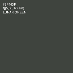 #3F443F - Lunar Green Color Image